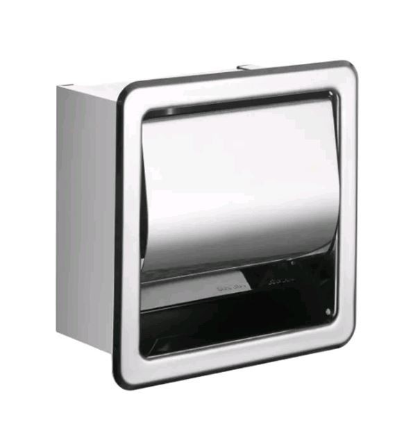 Держатель туалетной бумаги встраиваемый WisePro на 1 рулон металл хром / 79-28