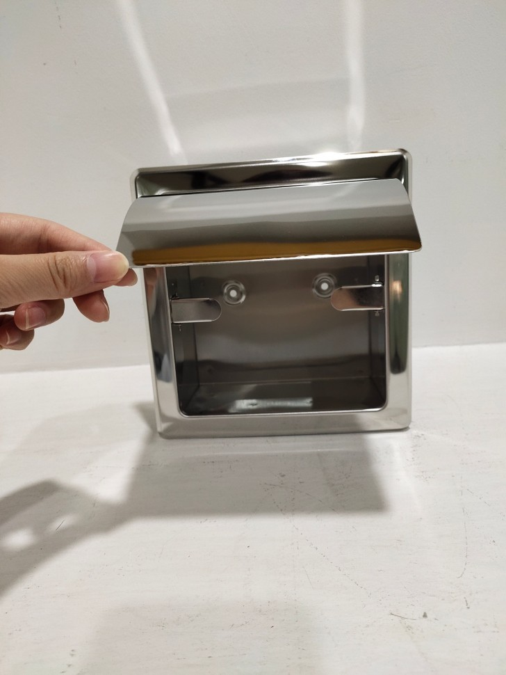 Держатель туалетной бумаги встраиваемый WisePro на 1 рулон металл хром / 79-28