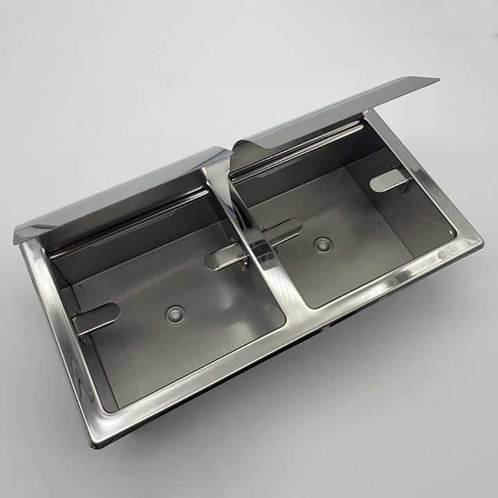 Держатель туалетной бумаги встраиваемый вертикальный WisePro на 2 рулона металл хром / 79-26