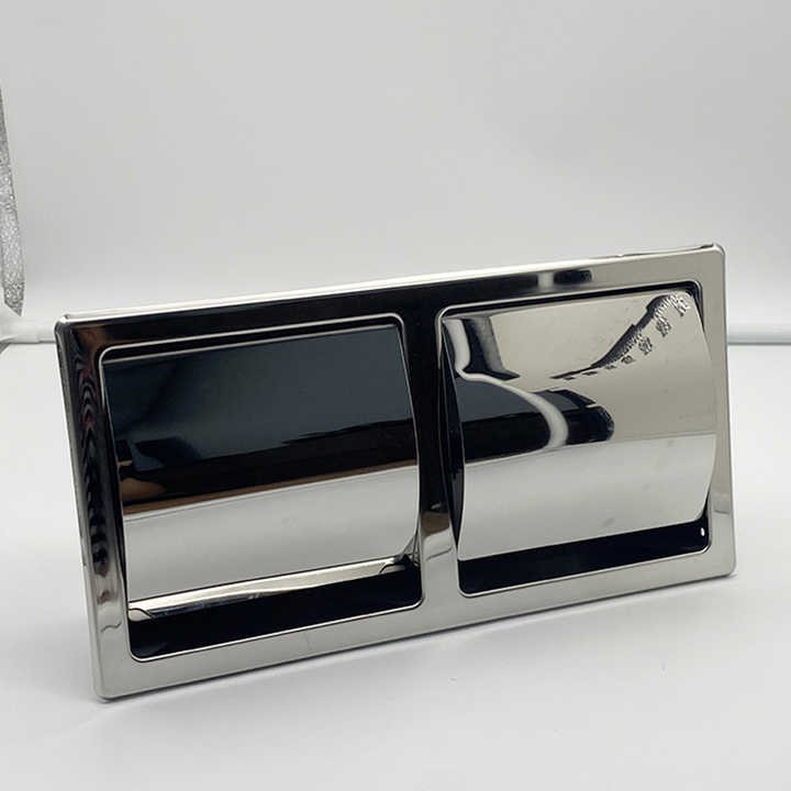 Держатель туалетной бумаги встраиваемый вертикальный WisePro на 2 рулона металл хром / 79-26