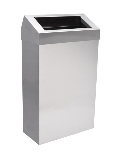 Корзина из нержавеющей стали настенная/напольная WisePrо металл матовая стал ...