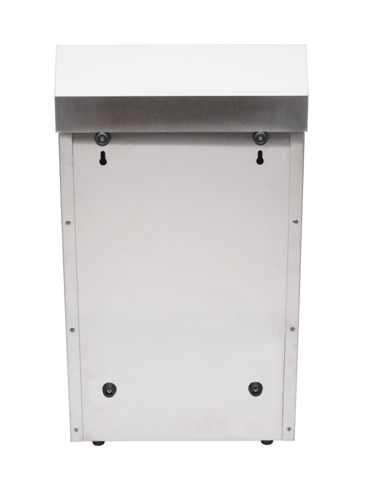 Корзина из нержавеющей стали настенная/напольная WisePrо металл матовая сталь / 77-12