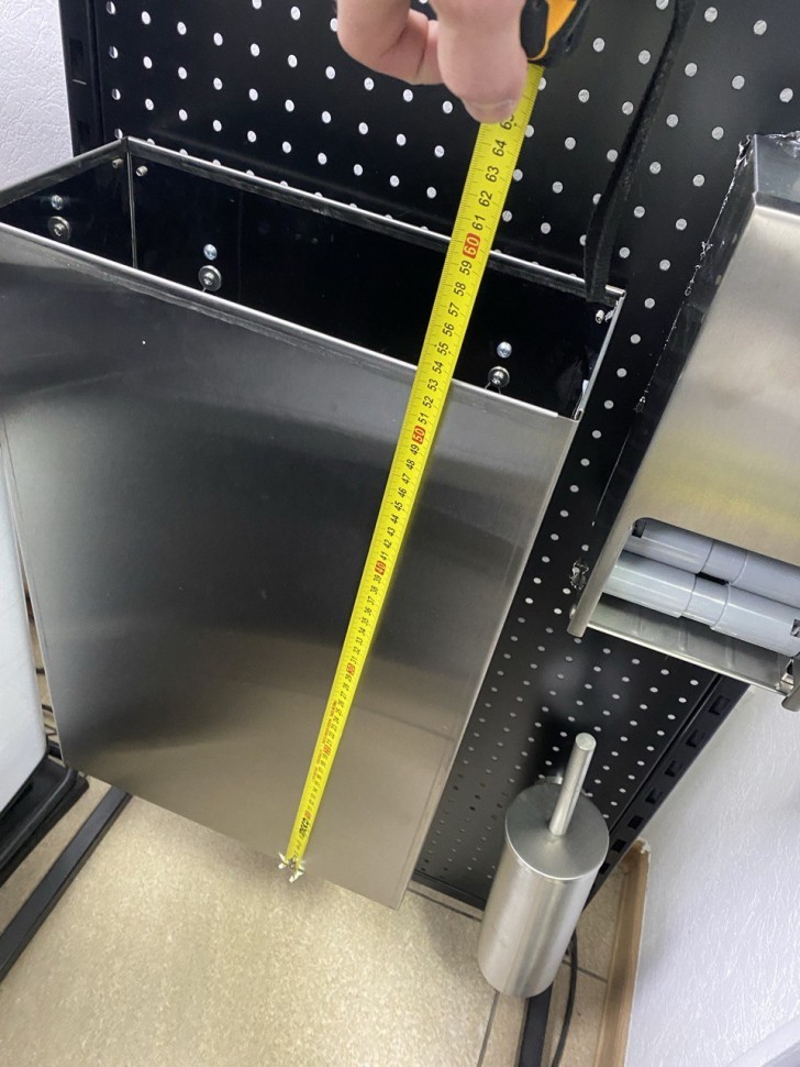 Корзина из нержавеющей стали настенная/напольная WisePrо металл матовая сталь / 77-12