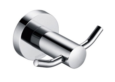 Крючок двойной настенный WisePro металл хром / 77-38