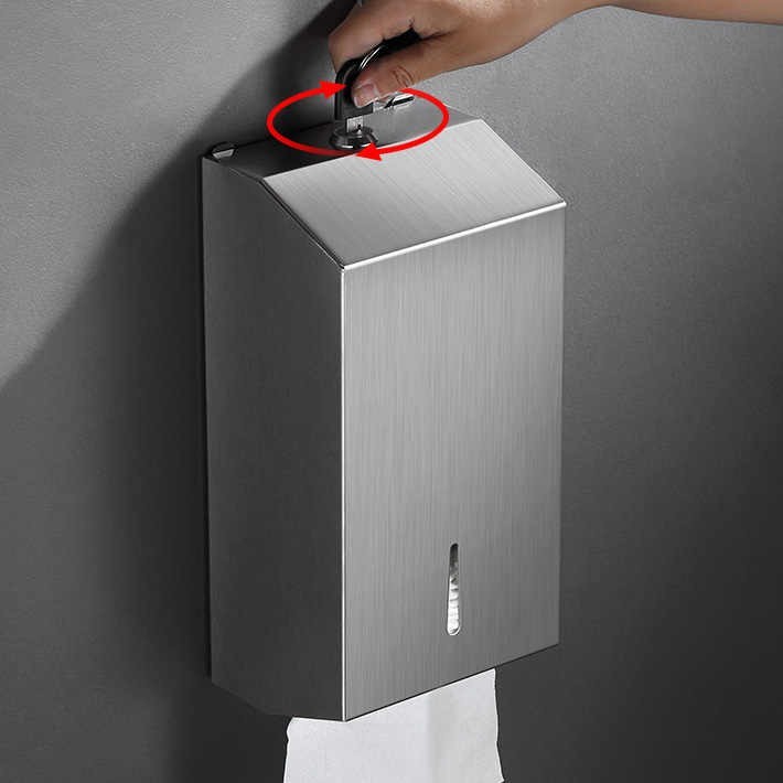 Диспенсер для листовой туалетной бумаги WisePro металл Матовая сталь / 77-44M