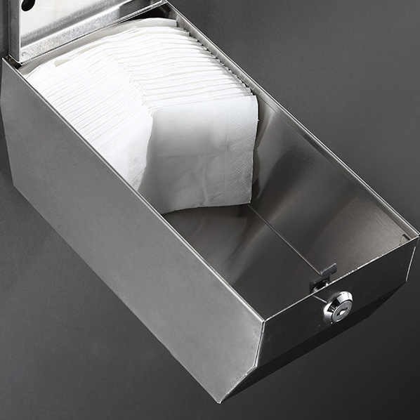 Диспенсер для листовой туалетной бумаги WisePro металл Матовая сталь / 77-44M