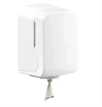 Диспенсер для рулонных бумажных полотенец WisePro M640-W с центральной вытяжкой универсальный Белый / 72600